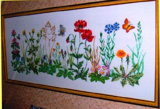 point de croix ouvrages broderie