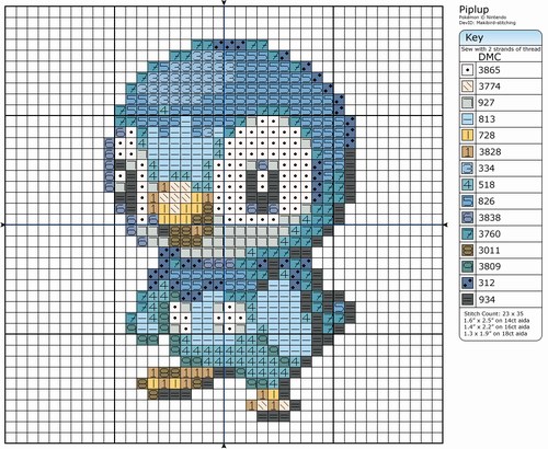 point de croix pokemon