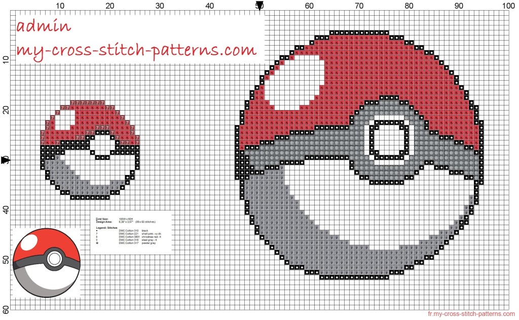 point de croix pokemon