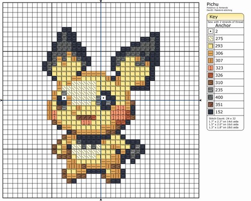 point de croix pokemon