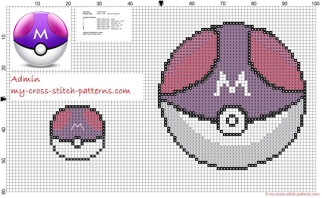 point de croix pokemon