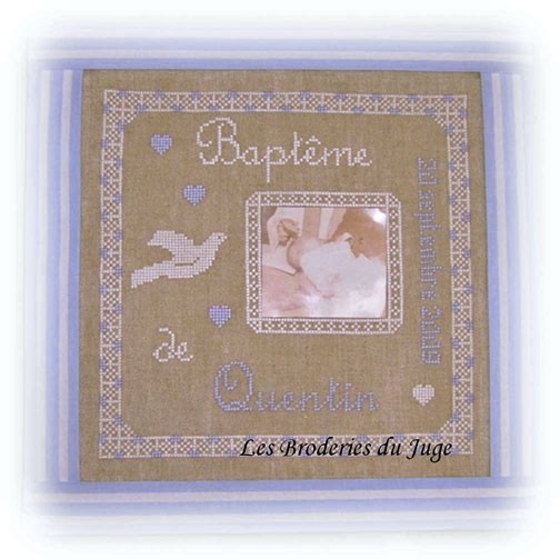 point de croix pour un bapteme