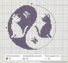 point de croix ying yang