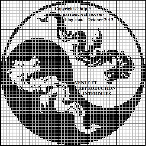 point de croix ying yang