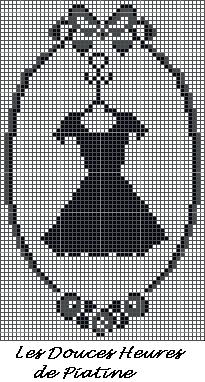 grille point de croix noir et blanc