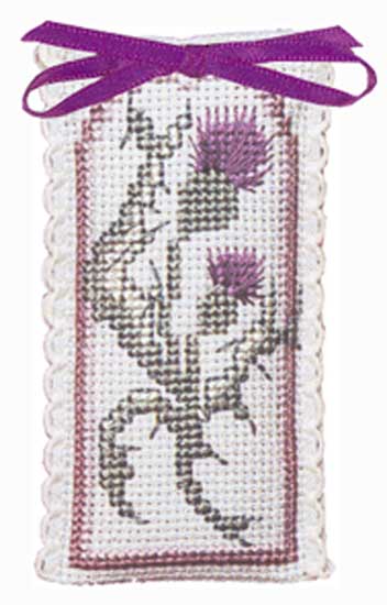 grille point de croix sachet lavande