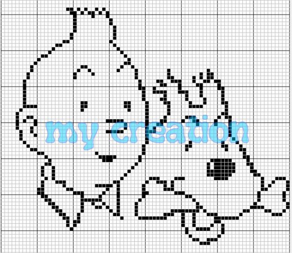 grille point de croix tintin et milou