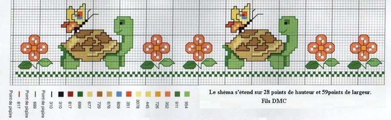 motif point de croix serviette
