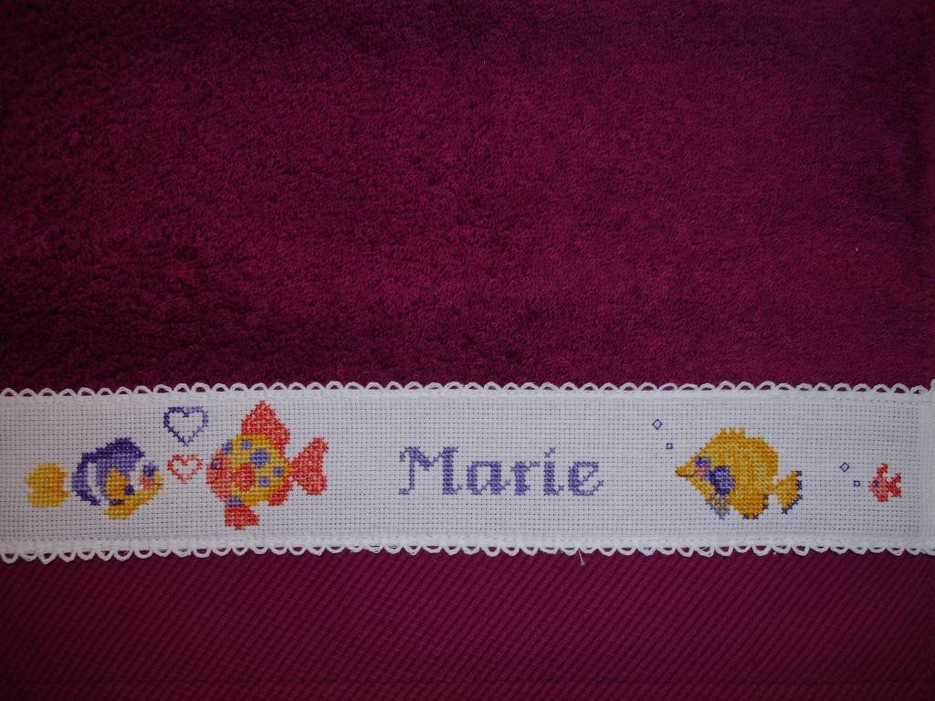 motif point de croix serviette
