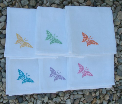 motif point de croix serviette