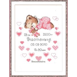 point de croix naissance fille gratuit