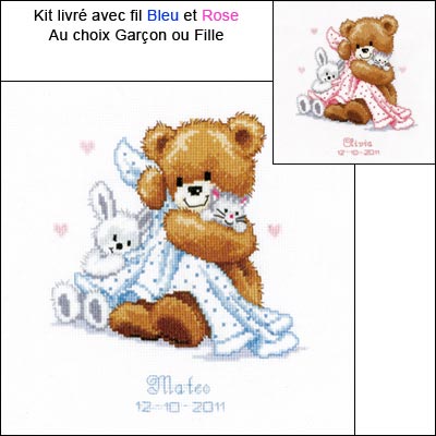 point de croix naissance fille gratuit