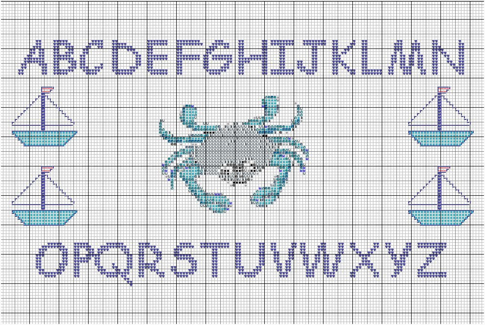 grille point de croix alphabet gratuit