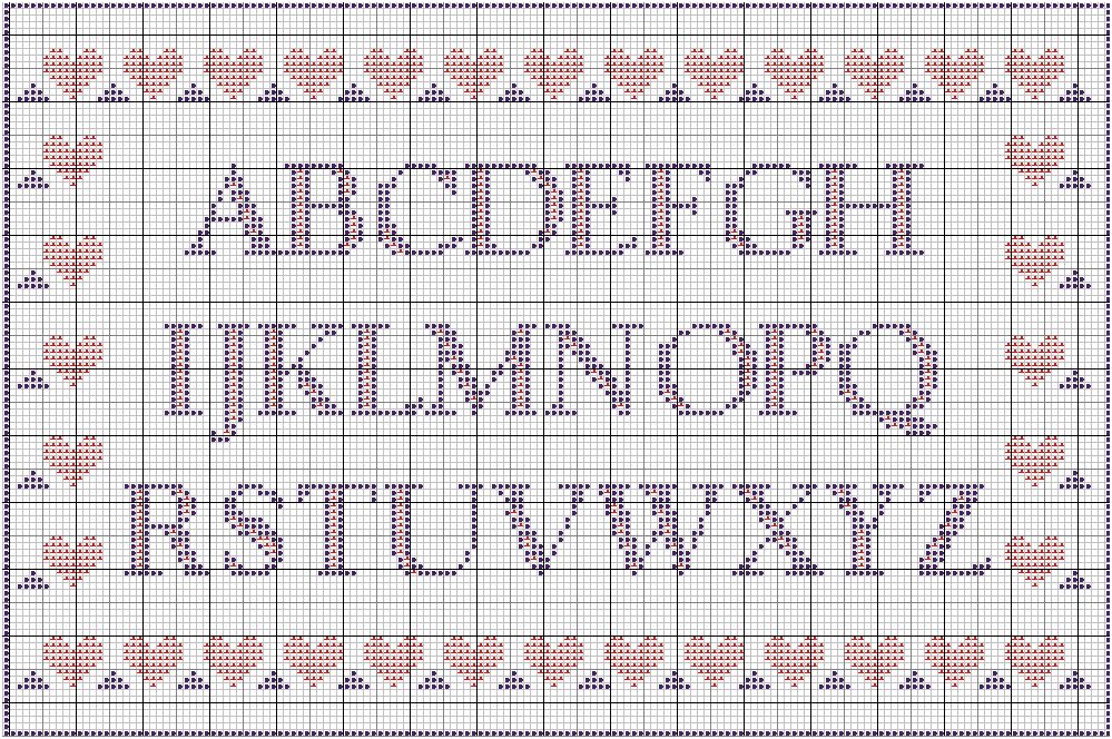 grille point de croix alphabet gratuit