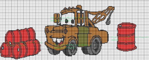 grille point de croix cars