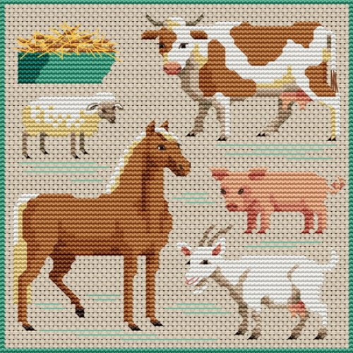 point de croix vache gratuit