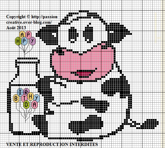 point de croix vache gratuit