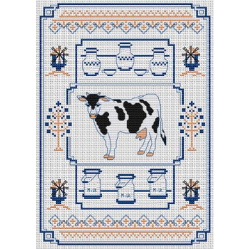 point de croix vache gratuit