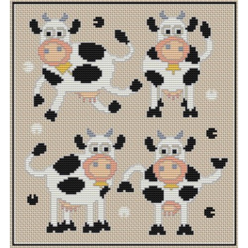 point de croix vache gratuit