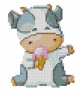point de croix vache gratuit