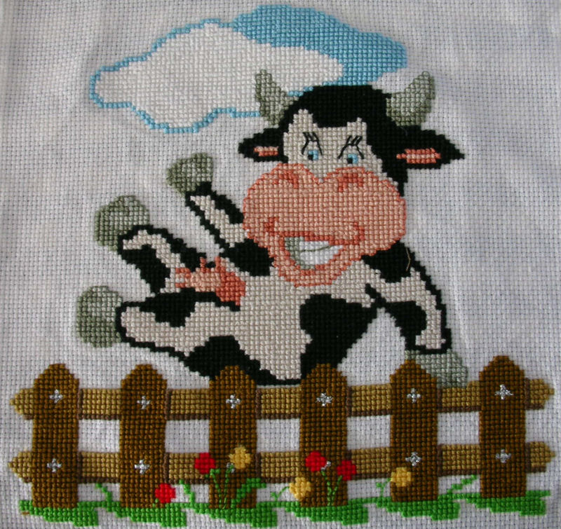 point de croix vache gratuit