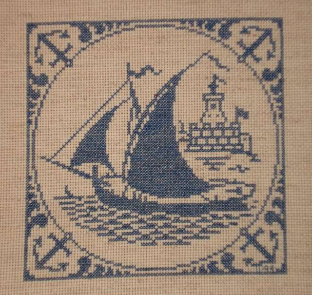 point de croix bateau
