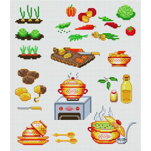 point de croix cuisine