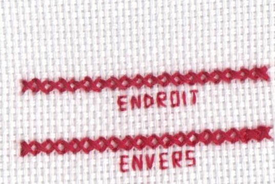 point de croix reversible