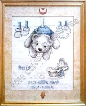 point de croix tableau de naissance