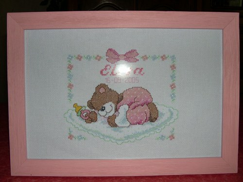 point de croix tableau de naissance