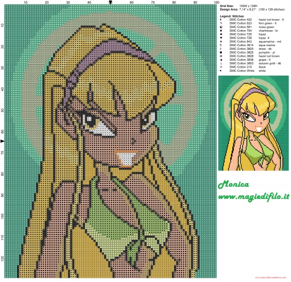 point de croix winx gratuit