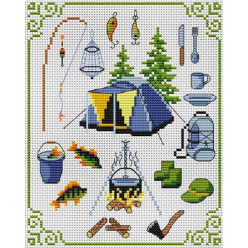 grille point de croix camping