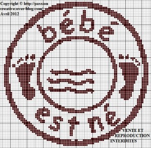 grille point de croix gratuit bebe