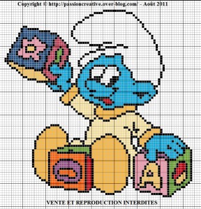 grille point de croix gratuit bebe
