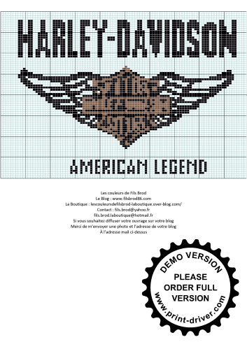 point de croix harley davidson