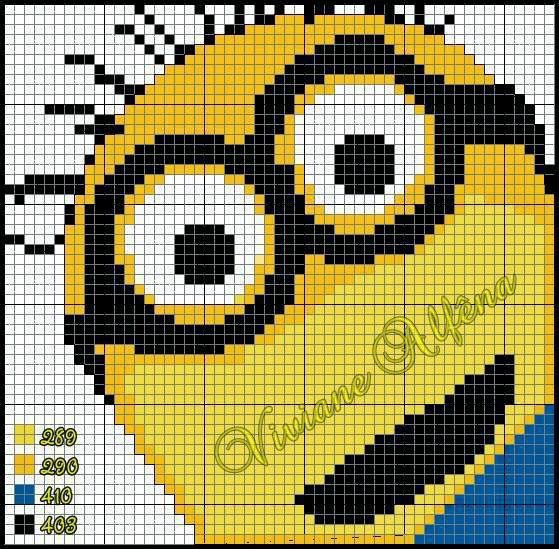 point de croix les minions
