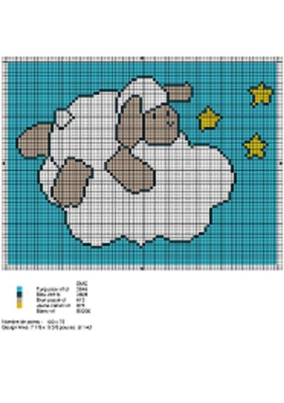point de croix sur un tricot