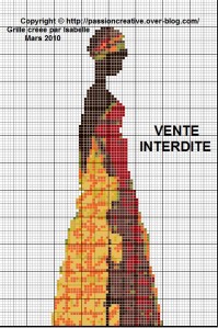 grille point de croix femme africaine