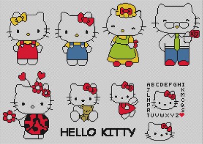 grille point de croix hello kitty gratuite a imprimer