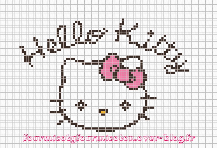 grille point de croix hello kitty gratuite a imprimer