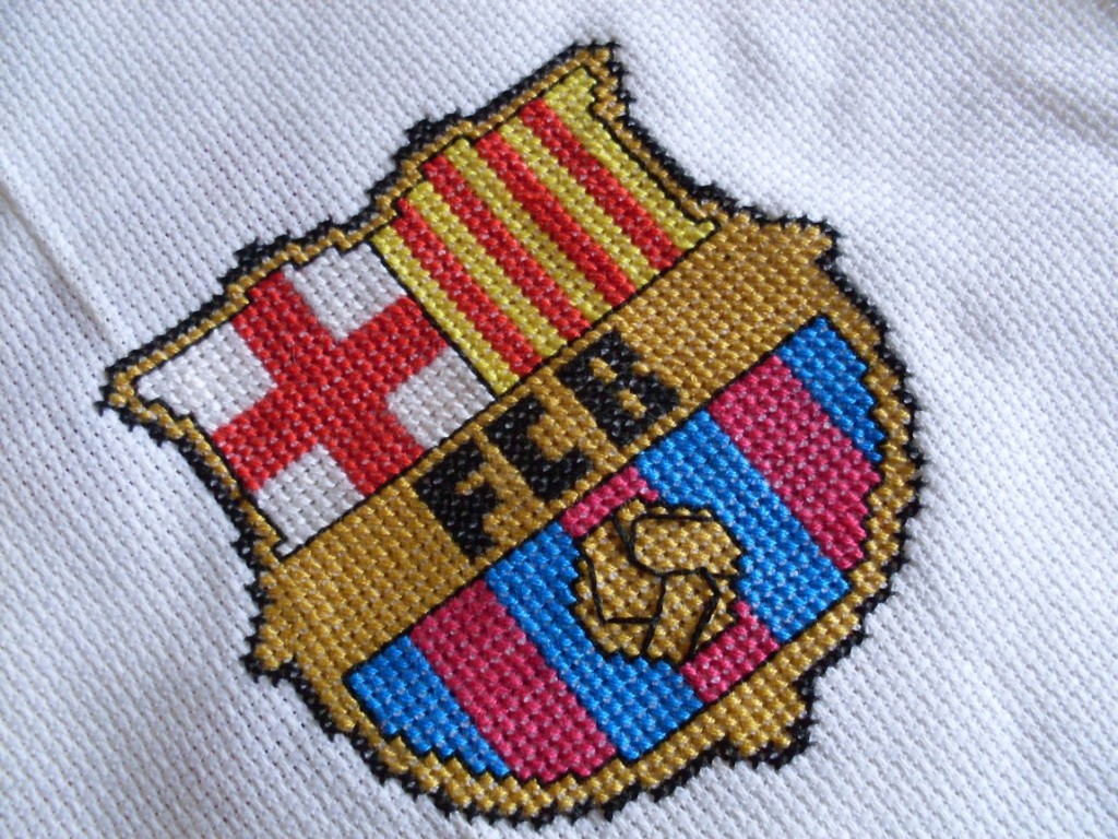 grille point de croix fc barcelone