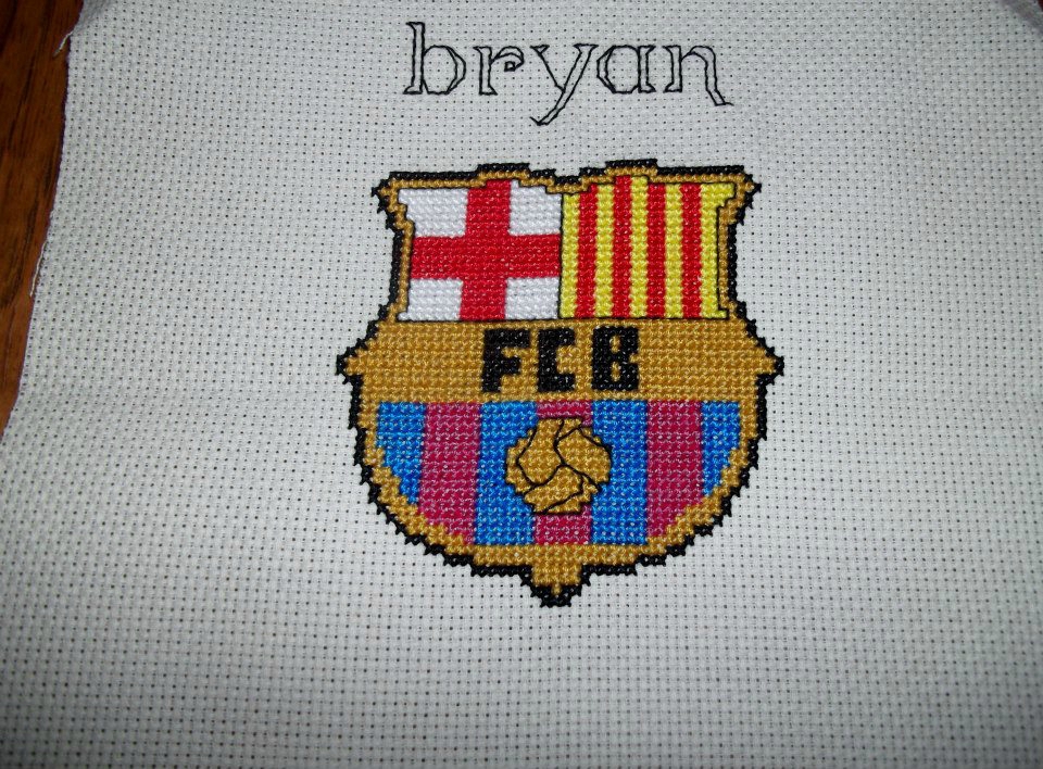 grille point de croix fc barcelone