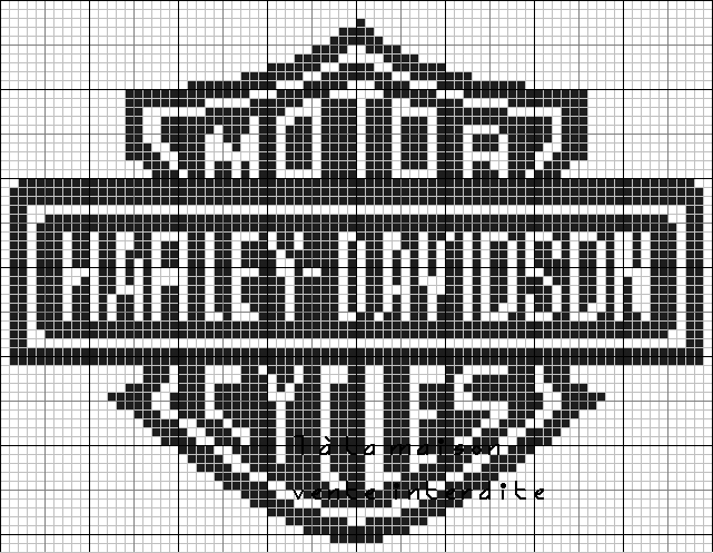 grille point de croix harley davidson