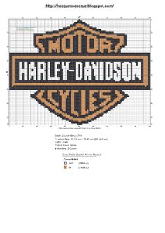 grille point de croix harley davidson