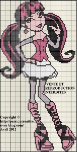 grille point de croix monster high