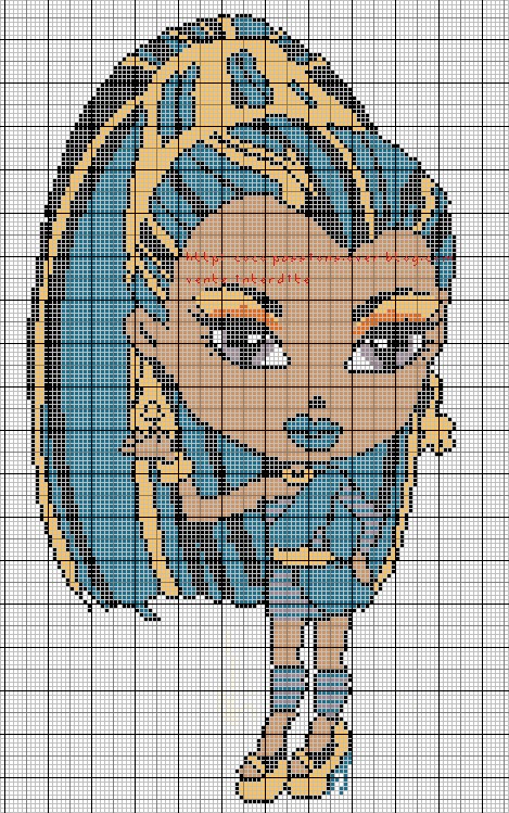 grille point de croix monster high