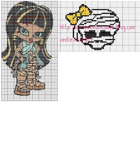 grille point de croix monster high