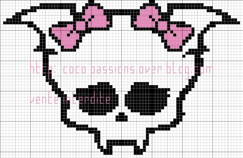 grille point de croix monster high