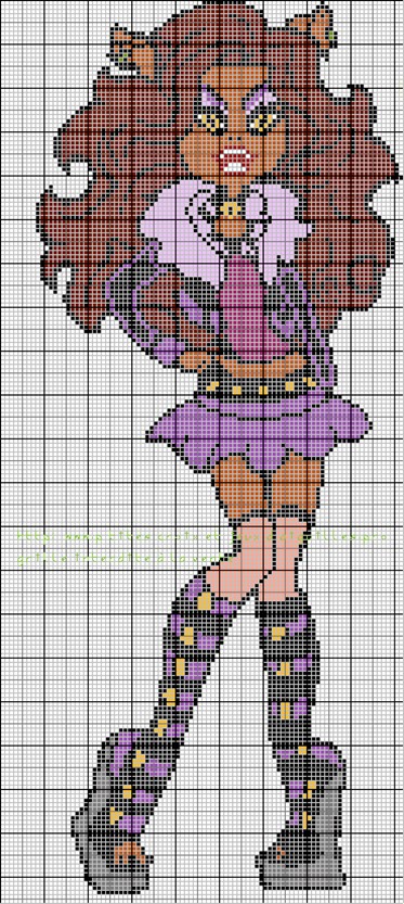 grille point de croix monster high