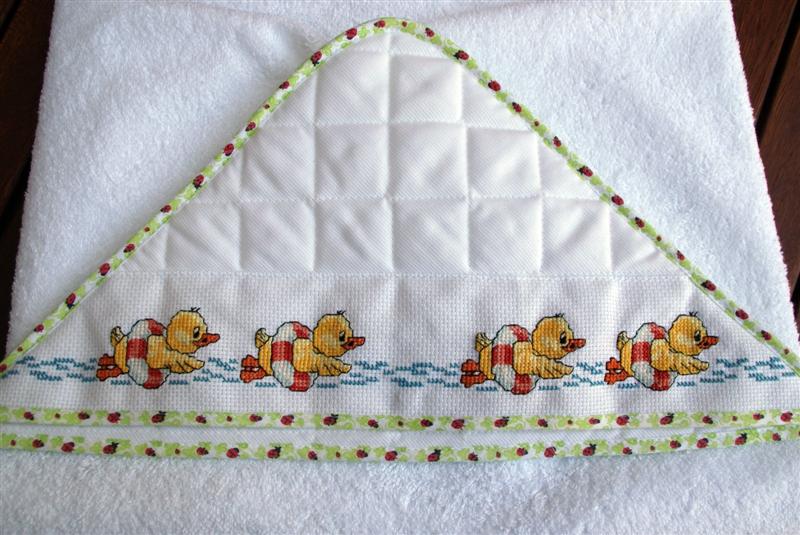 grille point de croix sortie de bain bebe